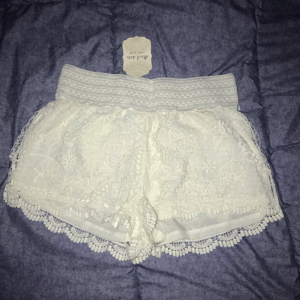 Altar’d State White lace shorts